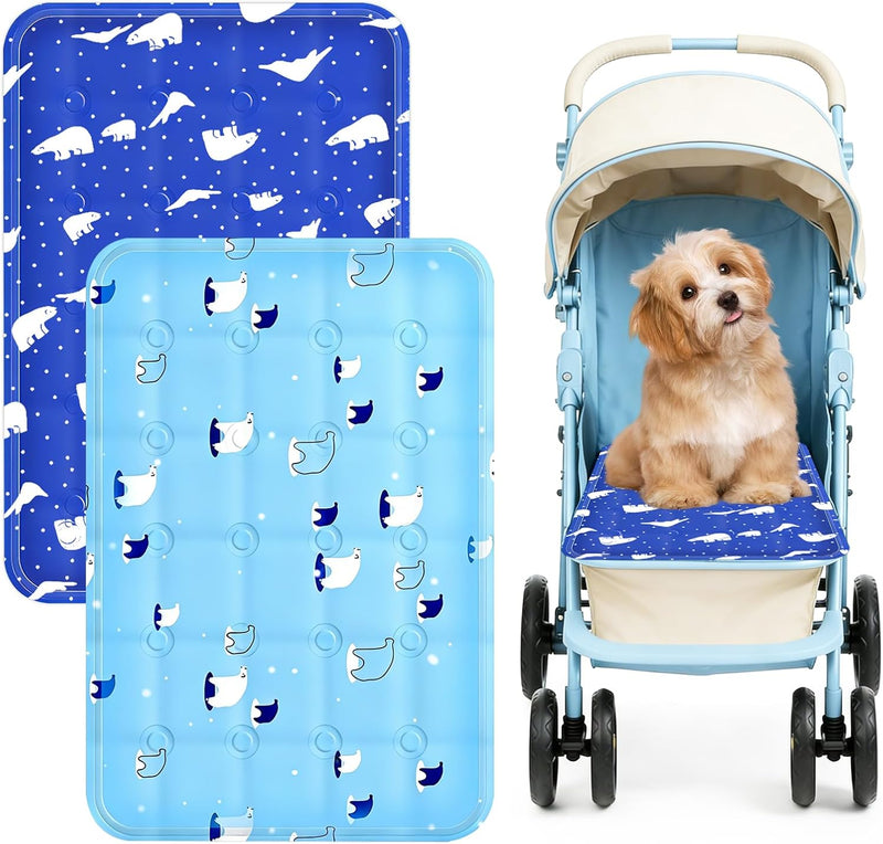 2Pcs Dog Stroller Cooling Mat for Pet Stroller Outdoor Pet Cooling Mat Waterproof Cooling Pad for Small Cat Puppy