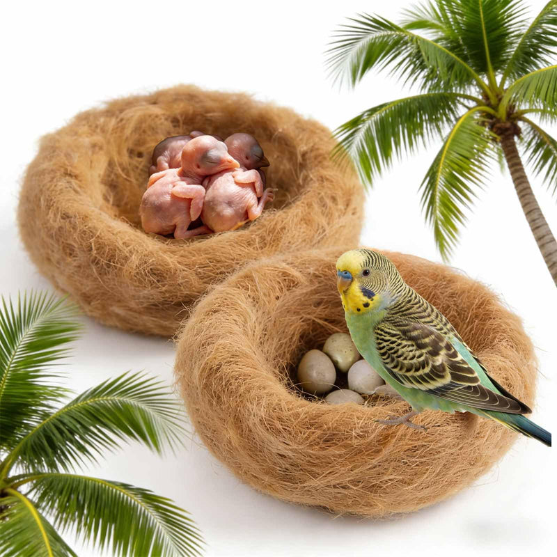 Bird Nesting Material,100% Natural Coconut Fiber Bird Nest Bedding, 3.7oz,Safe&Soft Nesting Supplies for Hummingbirds, Canaries, Parakeets, Wild Birds | for Bird Cages, Nest Boxes, Outdoor Bird Houses