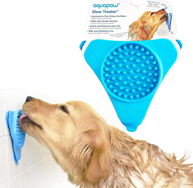 Aquapaw Dog Licking Mat - Suction Slow Feeder & Feeding Mat - Bath Toy Dispenser for Dog Bath Toys & Grooming Treats - G