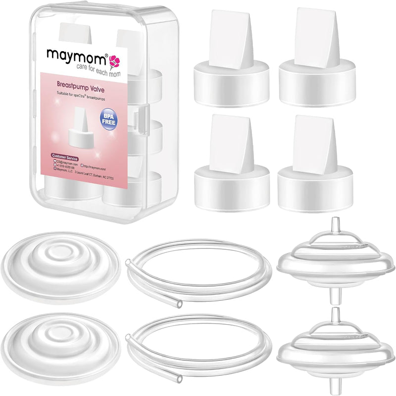 Maymom Breast Pump Replacement Parts Compatible with Spectra S1, S2 & 9 Plus – Includes Backflow Protector Membrane, Duc