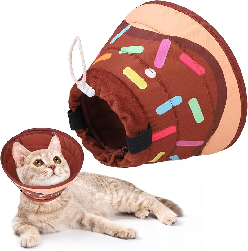 KOOLTAIL Cat Cone Collar Soft, Adjustable Cat Cones to Stop Licking, Foldable Donut Water Resistant Pet Recovery Neck E
