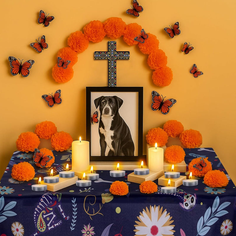 54 Pcs Pet Altar Dia De Los Muertos Dog Memorial Ofrenda Altar Set