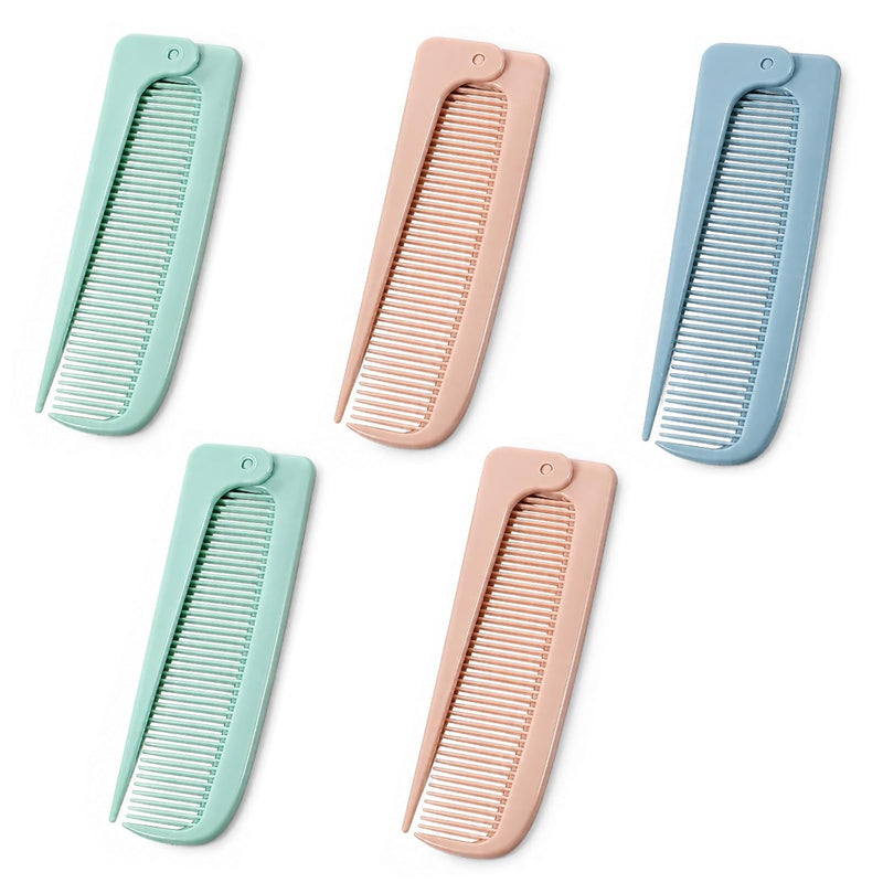 5Pcs Rat Tail Comb,Folding Travel Comb,Hair Parting Comb for Braids Hair