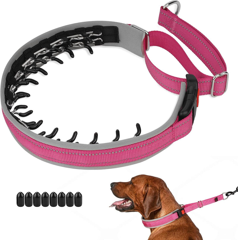 Mayerzon Martingale Dog Training Walking Collar for Pulling | Hot Pink, M