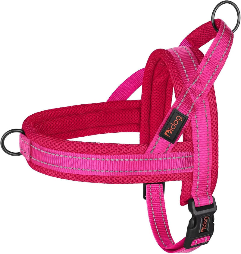Didog No Pull Dog Harness for Small Dogs, Breathable Mesh Padded,Hot Pink,S