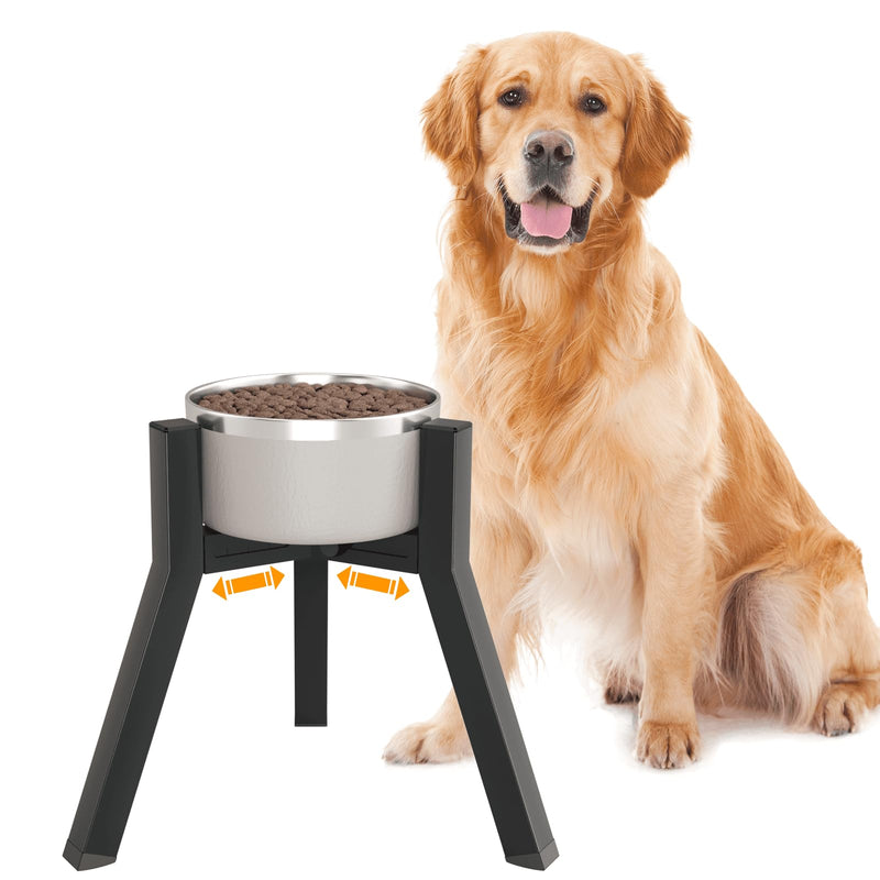 TIDANT Dog Bowl Stand for Medium Large Dogs, Adjustable Width Elevated Dog Bowls 7-10.6