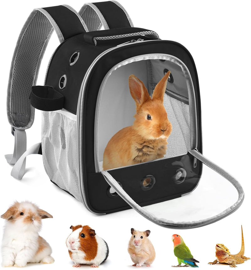 DBNESS Guinea Pig Carrier Backpack, Portable Rabbit Travel Carring Bag for Pet Bunny Chinchilla Bearded Dragon Hamster P