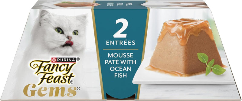 Fancy Feast Purina Gems Pate Mousse with Gravy Wet Cat Food (8 Pack) 4 oz
