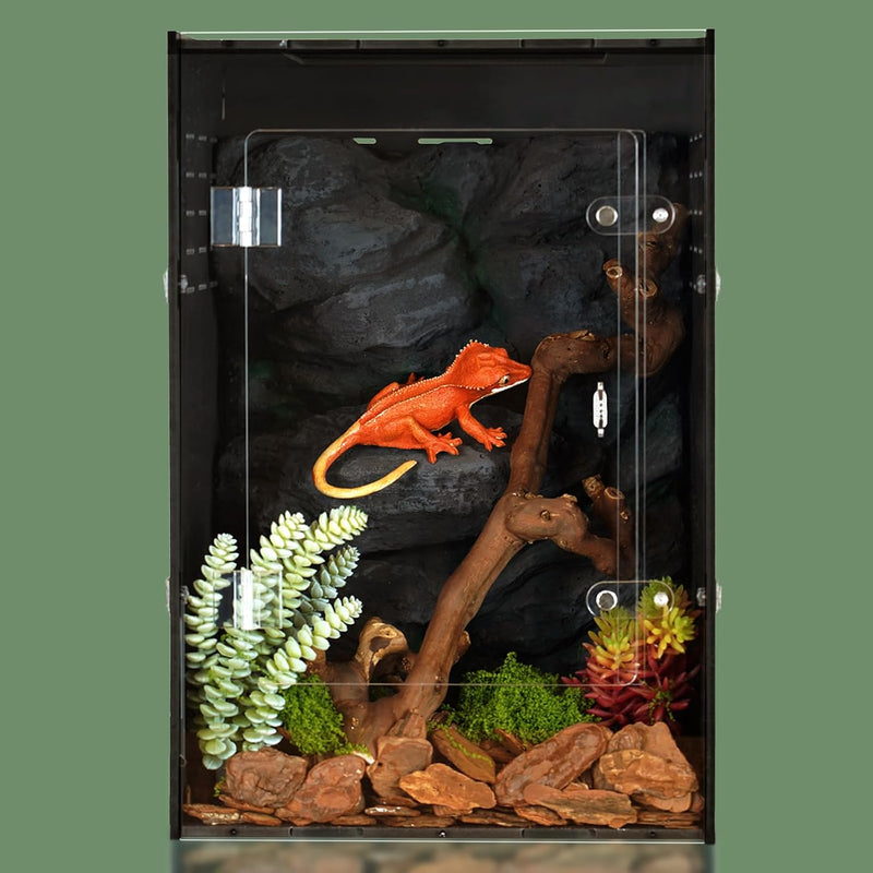 12x12x18 PVC Reptile Enclosure, Front Opening Tank for Reptiles