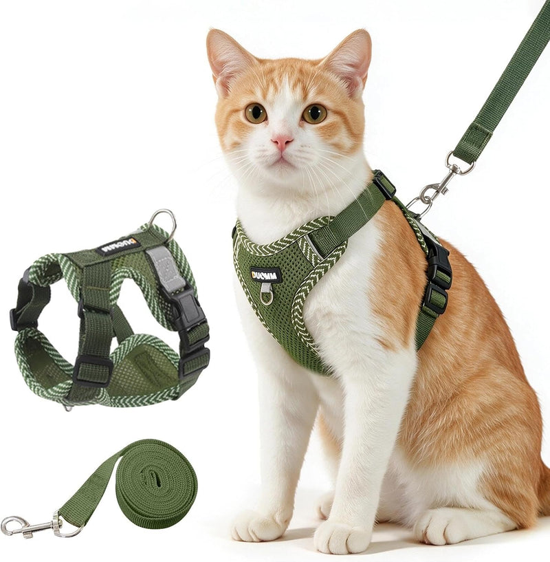 Large Cat Harness and Leash Set, Escape Proof Walking Harness for Big Cats