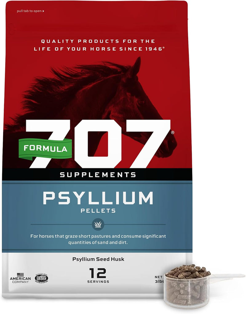 Formula 707 Psyllium Pellets for Horses, 3 lb, 12-Day Supply