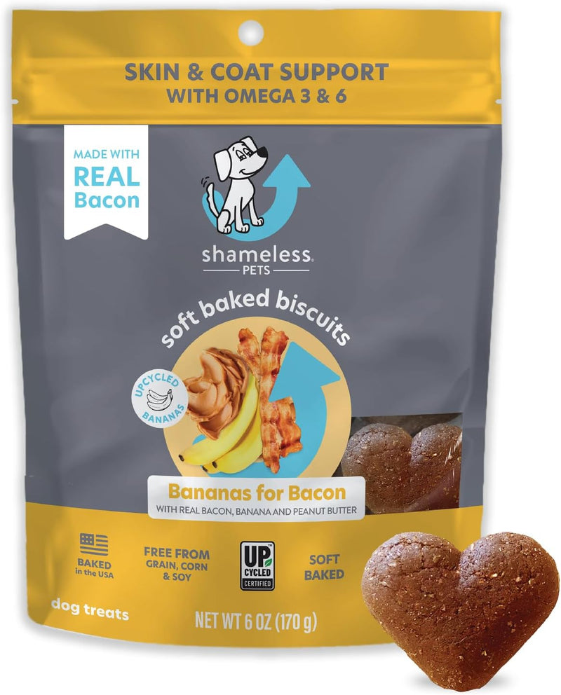 Shameless Pets Bananas for Bacon Soft-Baked Dog Treats - 6 oz
