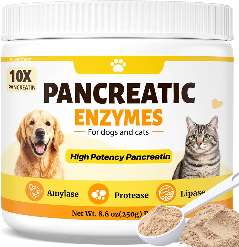Pancreatic Enzymes for Dogs– 10X Pancreatin Digestive Enzyme Powder