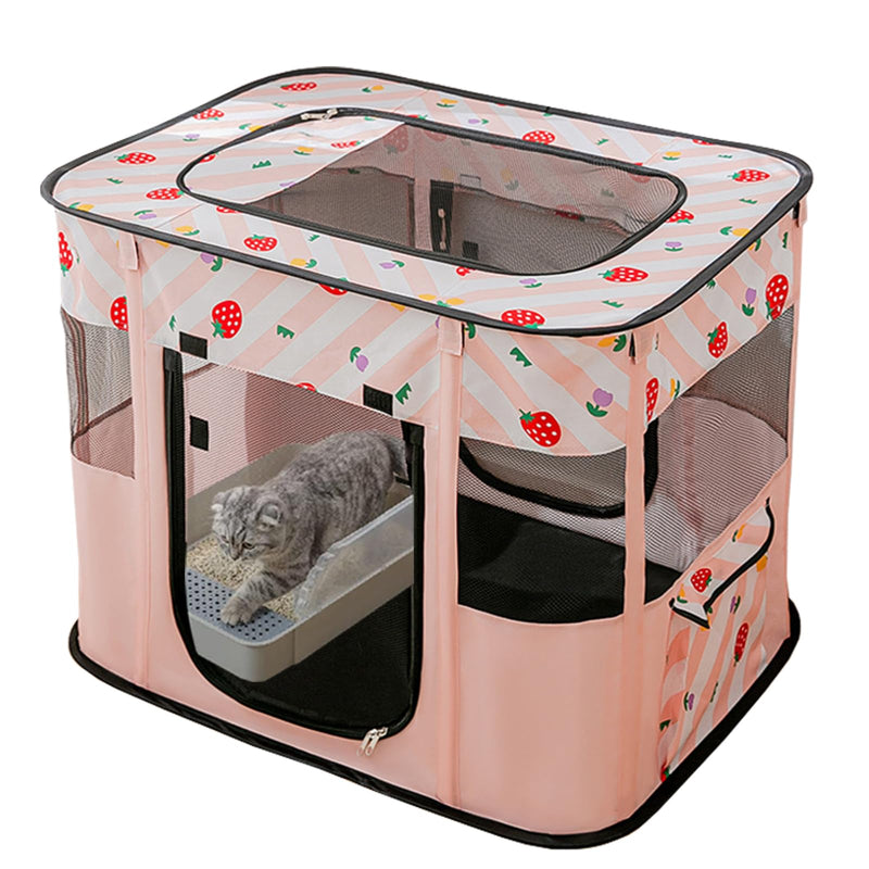 Portable Pet Cat Playpen,Cat Cages Indoor Collapsible Dog Crates Tent Kennel Playpen for Dogs Cat and Rabbit Travel Dog Playpen Indoor & Outdoor (Small(27.6
