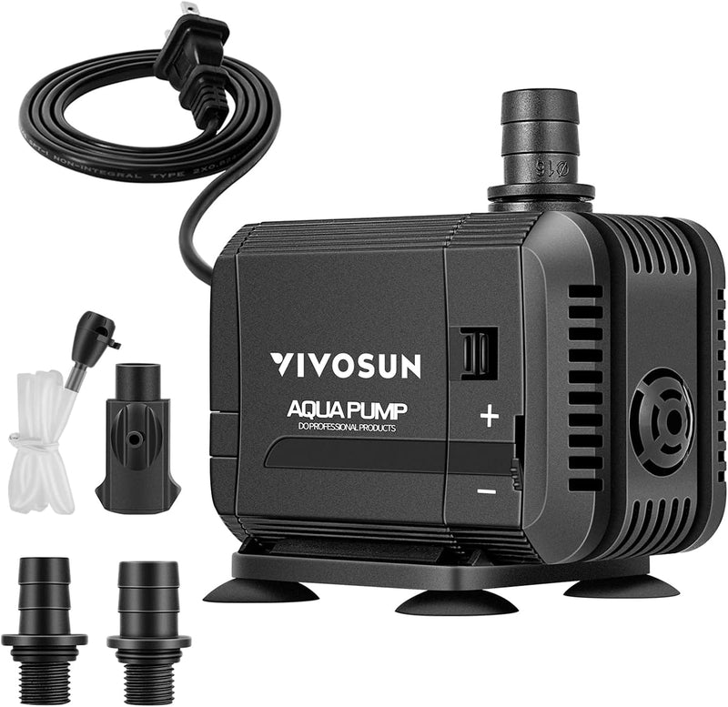 VIVOSUN 400GPH Submersible Fountain Water Pump for Pond, Aquarium, Statuary