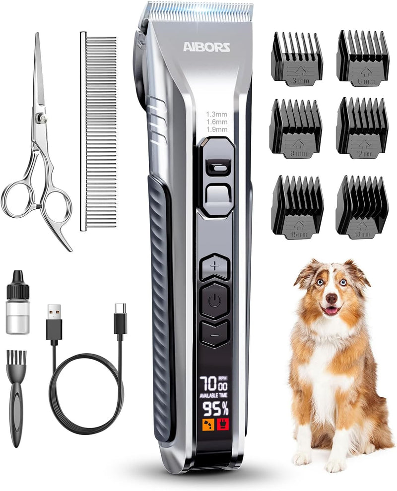 Dog Grooming Kit - Dog Clippers for Grooming Silver