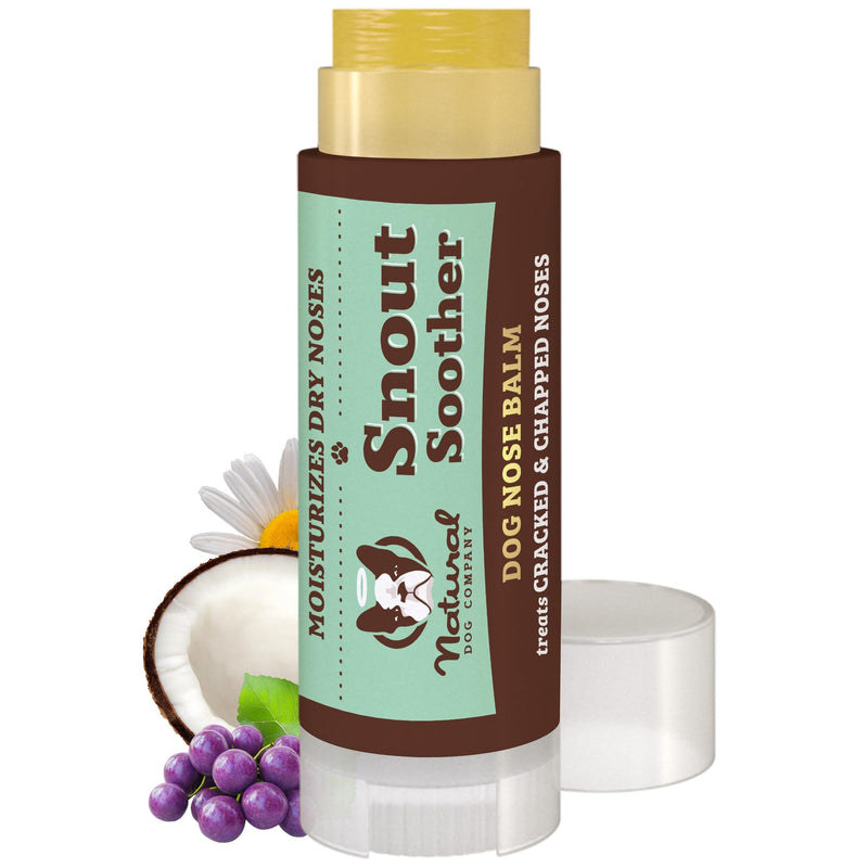 Natural Dog Company Snout Soother Dog Nose Balm – Moisturizing Care for Dry, Crusty, Cracked Noses with Coconut Oil & Shea Butter, Lick Safe Dog Snout Balm for All Breeds – 0.15 oz Travel Stick