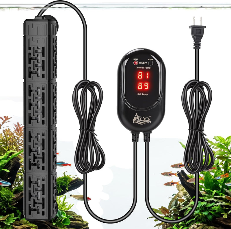 AQQA Aquarium Heater 300W, Submersible Fish Tank Heater for 40-70 Gallon