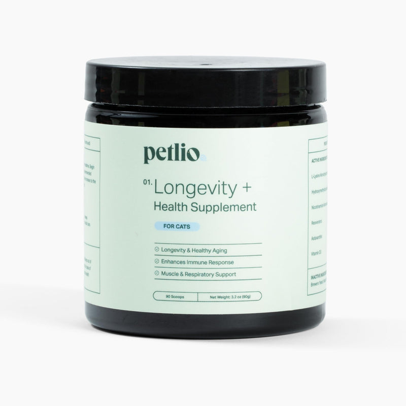 Longevity+ Cat Health Supplement - Immune Support, Muscle Strength, and Respiratory Health - 90 Servings