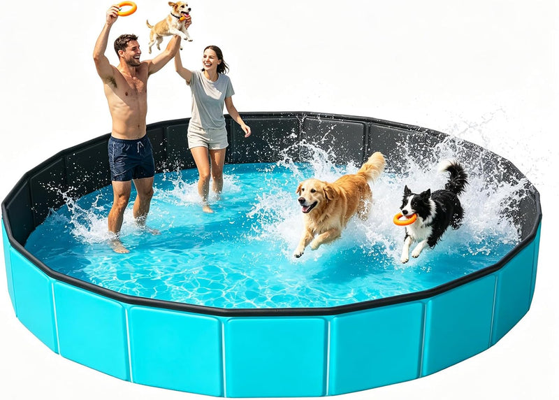 HAIKE Portable Dog Pool, Heavy-Duty Oxford Cloth Pet Bathtub, Foldable Swimming Pool for Dogs Cats Kids, Dog Bathing Tub