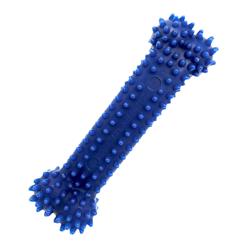 Nylabone Textured Dental Bone Flexi Chew Toy for Dogs, Dog Toys for Moderate Chewers, Chicken Flavor, Small - Up to 25 Ibs, 1 Count