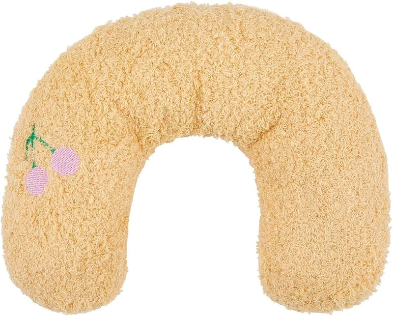U-Shaped Calming Pillow for Cats and Dogs Yellow Cherry