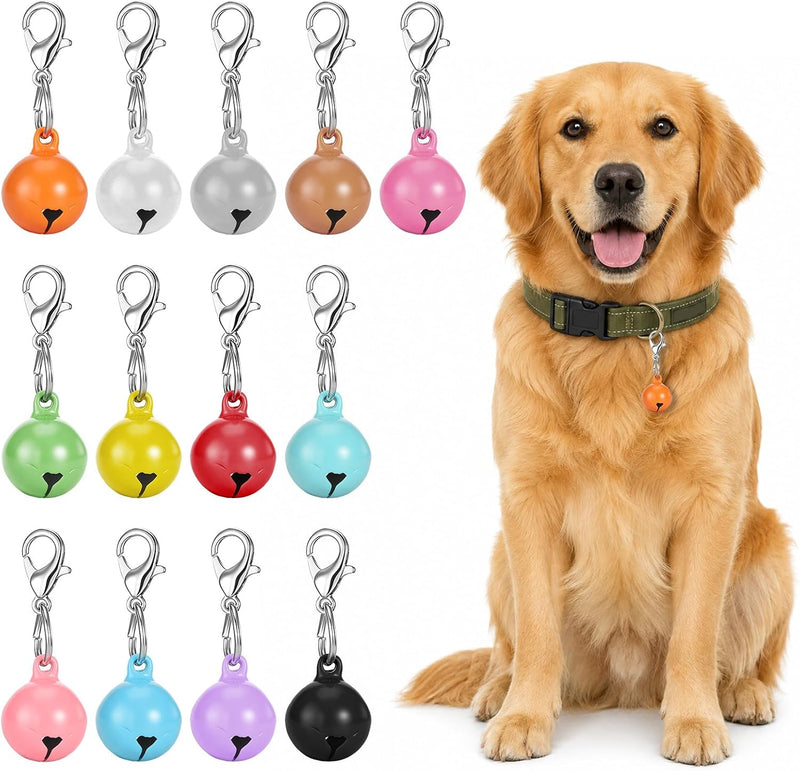 13 Pcs Pet Collar Bells, Colourful Dog Bells with Lobster Buckle