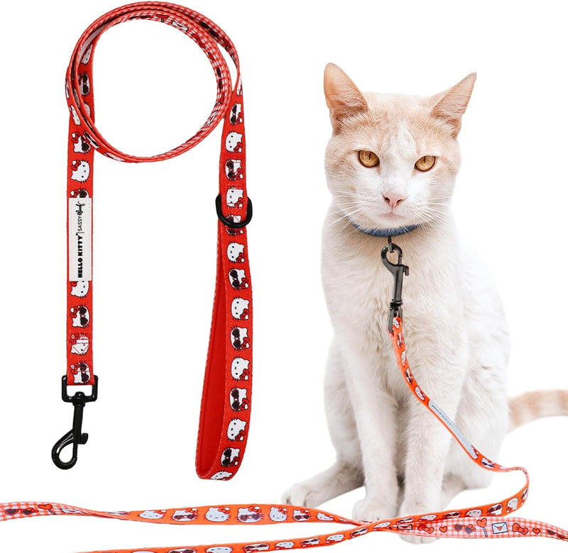 Sassy Woof Hello Kitty® Red Classic Cat Leash 60-Inch with Padded Handle