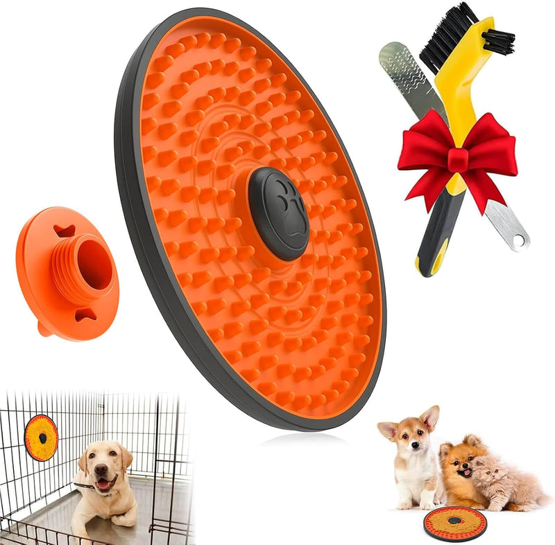 Lick Mat for Dogs Crate, Dog Lick Pads Slow Feeder, Lick Pad Crate Training Toy Crate Lick Plate, Very Suitable Peanut B