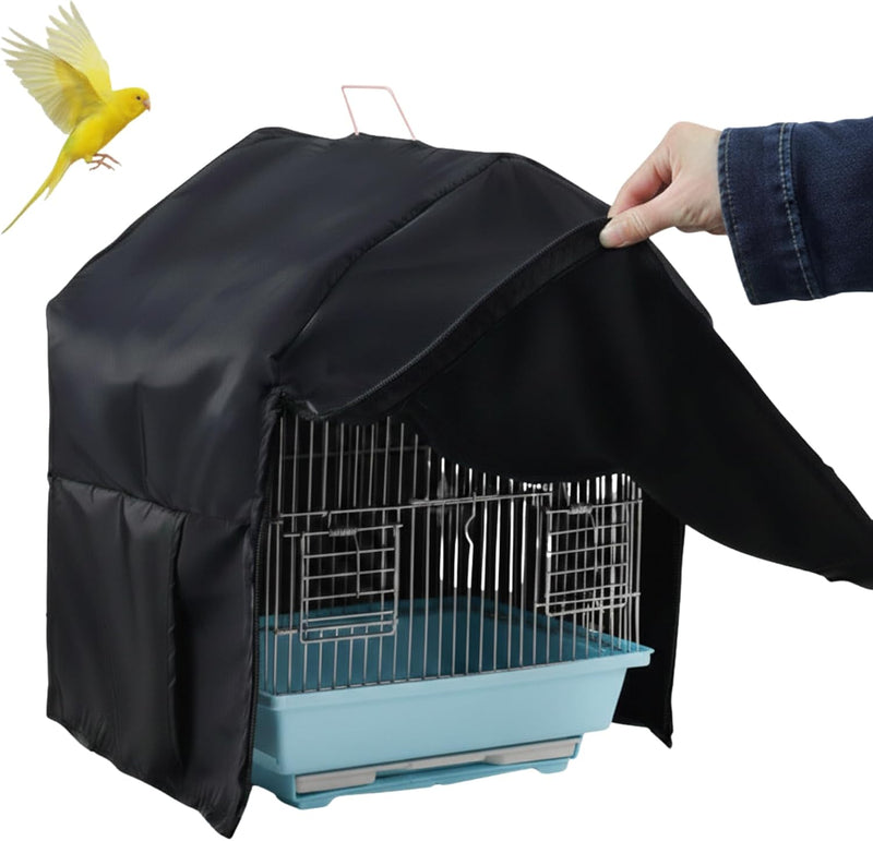 Small Bird Cage Cover Blackout for Good Night, 11.6 x 8.6 x 15.7 in Dustproof Birdcage Case, Winter Enclosure Cover, Uni
