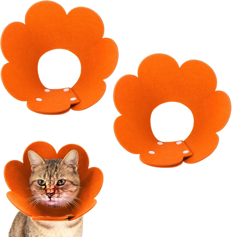 Cat Recovery Collar Cute Flower 2Pcs, L 10.2-12.2