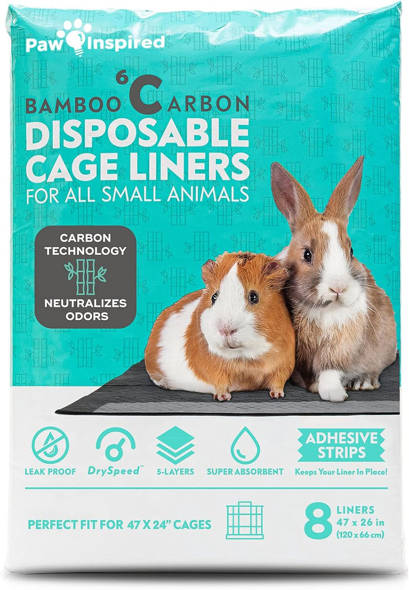 Paw Inspired Disposable Cage Liners, 47x26 Inch (Midwest), 8 Count