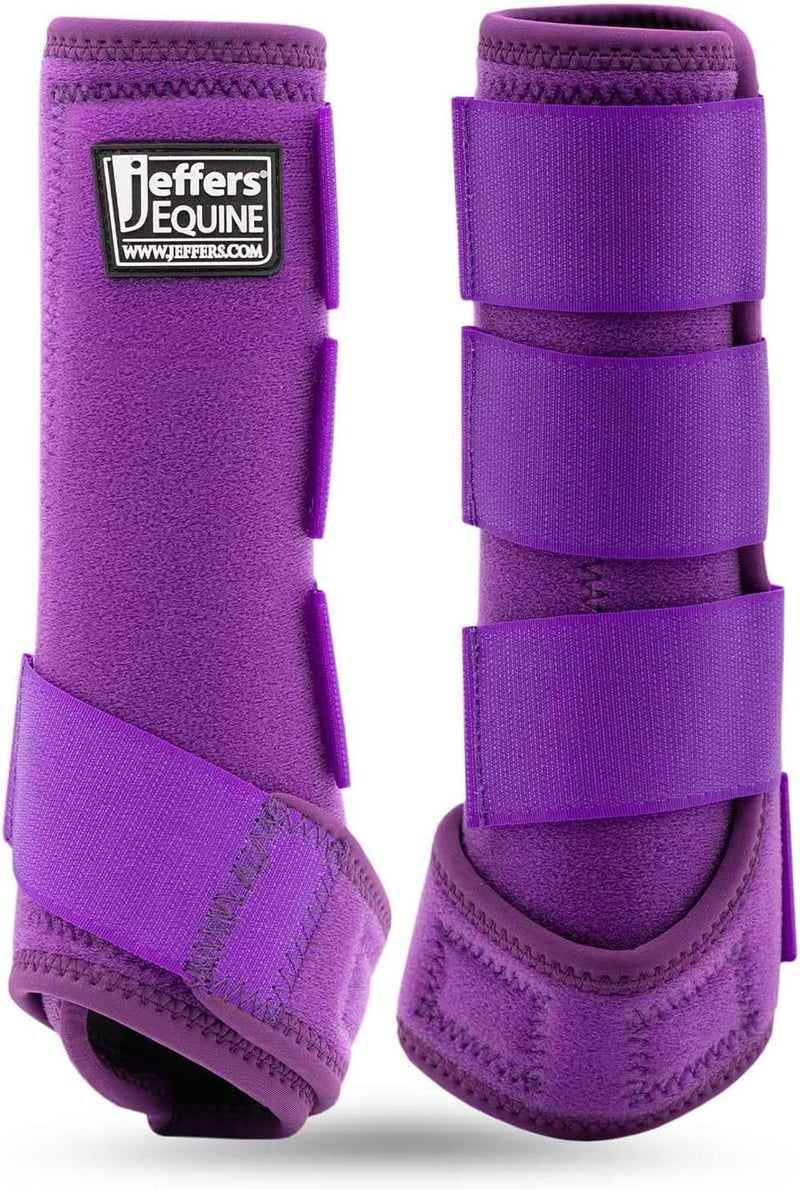 Jeffers Expression Protective Horse Boots, 1 Pair, Medium - Safe Neoprene Leg Guards, Durable Strap Closures, Front & Hi