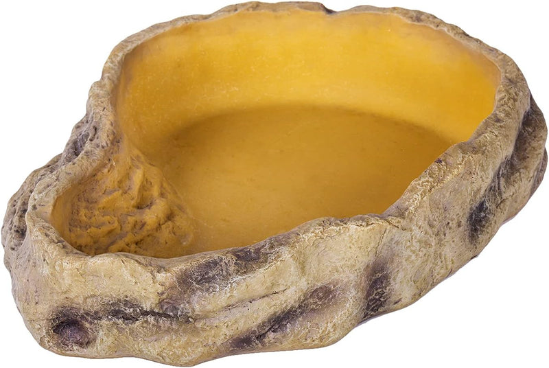 REPTIZOO Reptile Water Bowl Terrarium Water Dish Food Feeding Bowl for Reptile Amphibian Pets Large(11