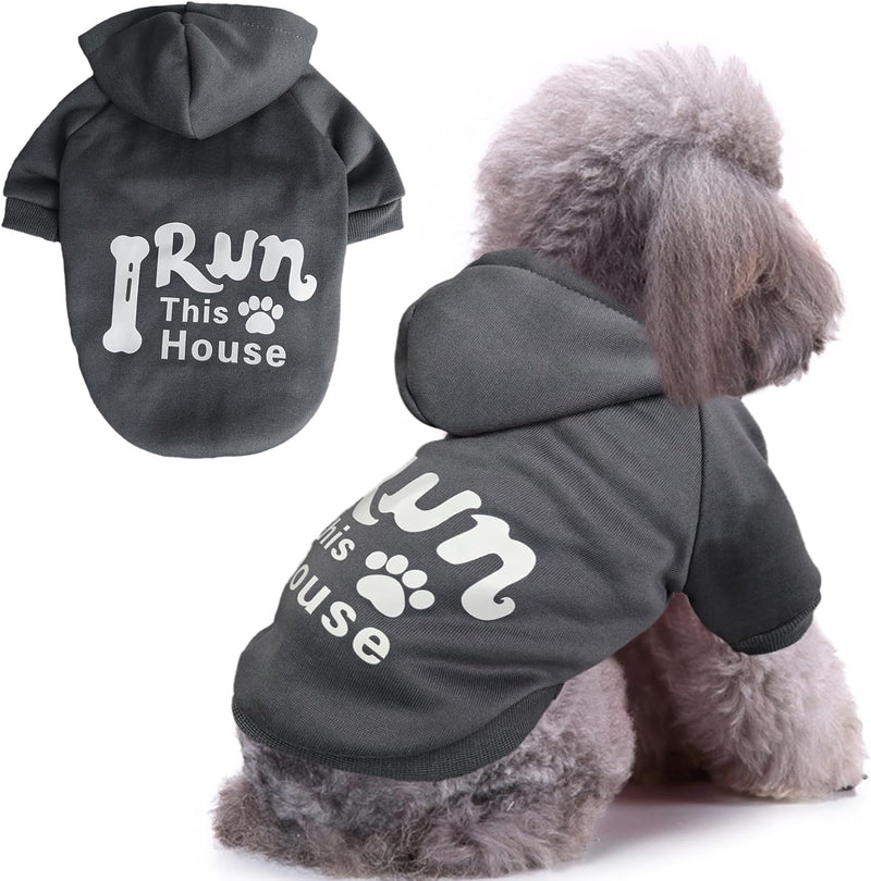 Print Dog Hoodies for Small Dogs, Pullover Sweatshirt, Cute Puppy Costume