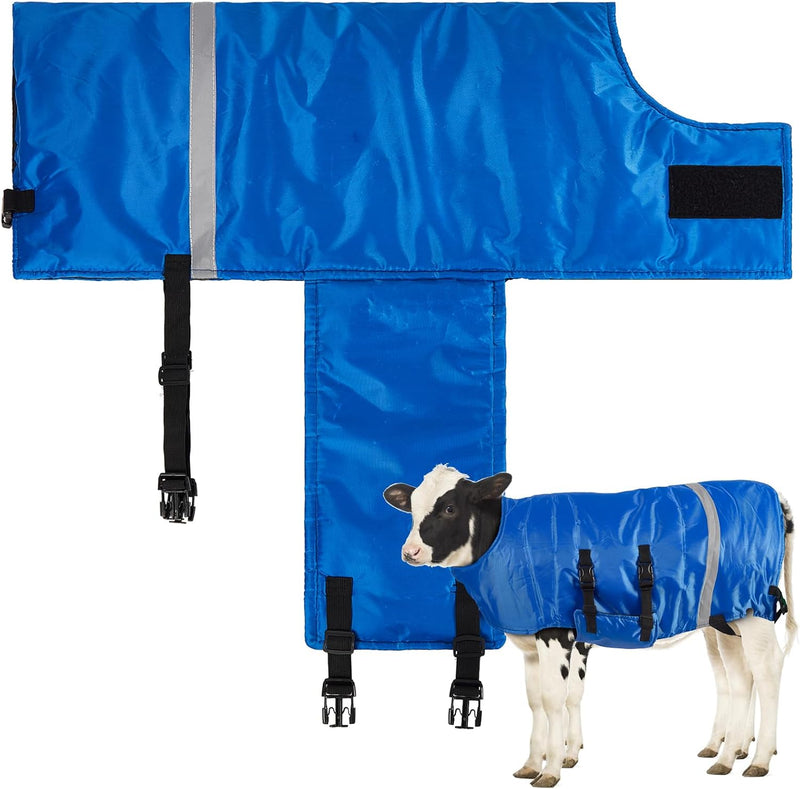 Dunzy 4 Pcs Calf Blanket Calf Coat Jacket Foal Blanket Warming Waterproof Windproof Saver Livestock for Cows Goats