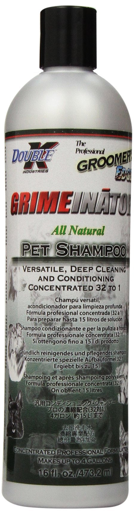 Groomers Edge Grimeinator Deep Cleaning Dog and Cat Shampoo, 16-Ounce