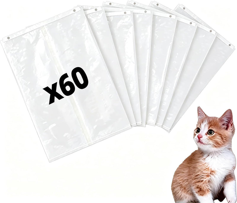 Cat Litter Box Liners for PetSnowy SNOW+ Cat Litter Box, 60 PCS Self-Sealing Waste Drawer Bags for Automatic cat Litter Box (60 Pcs)