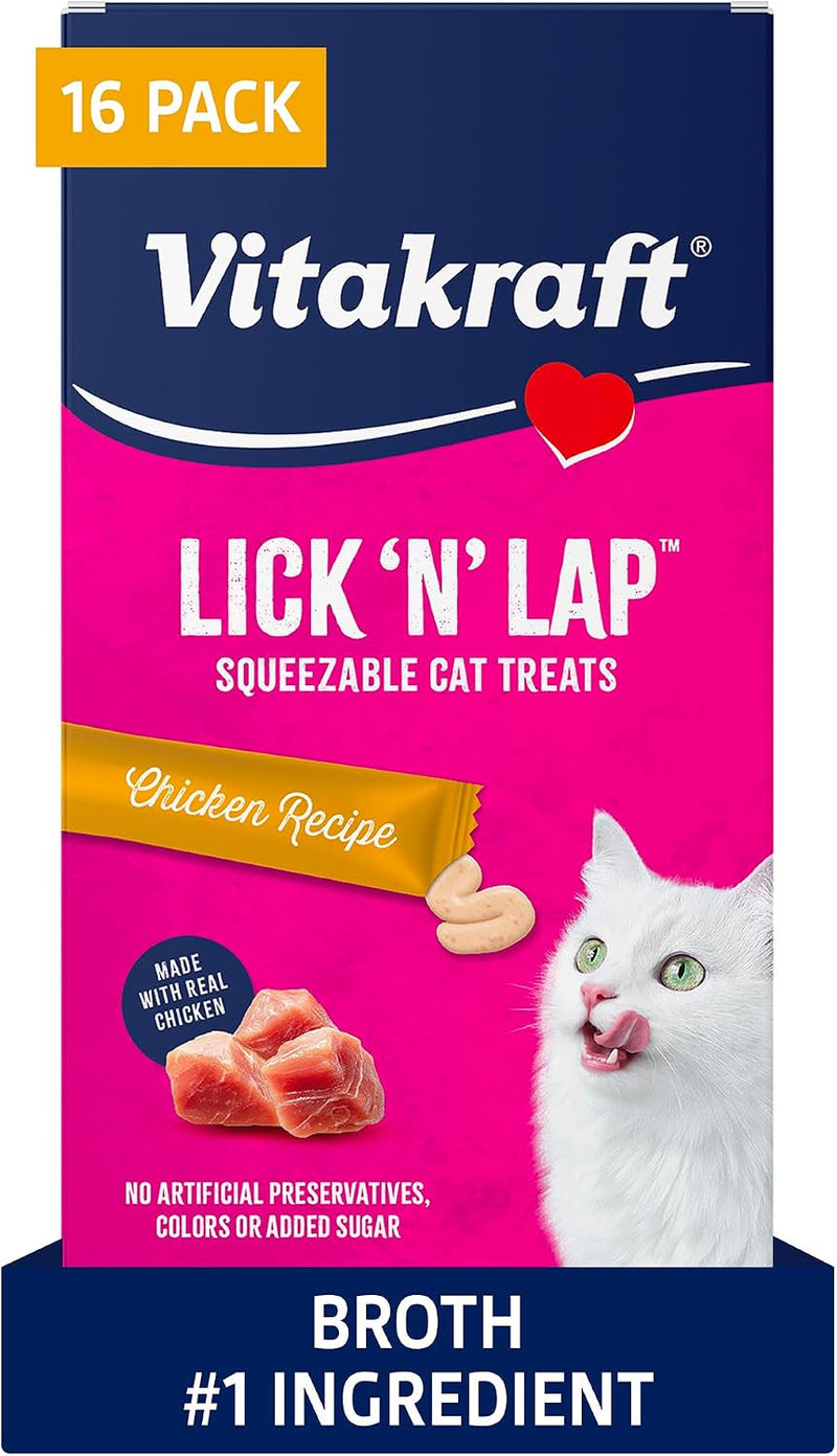 Vitakraft Lick 'N' Lap Real Chicken Squeezeable Liquid Cat Treats