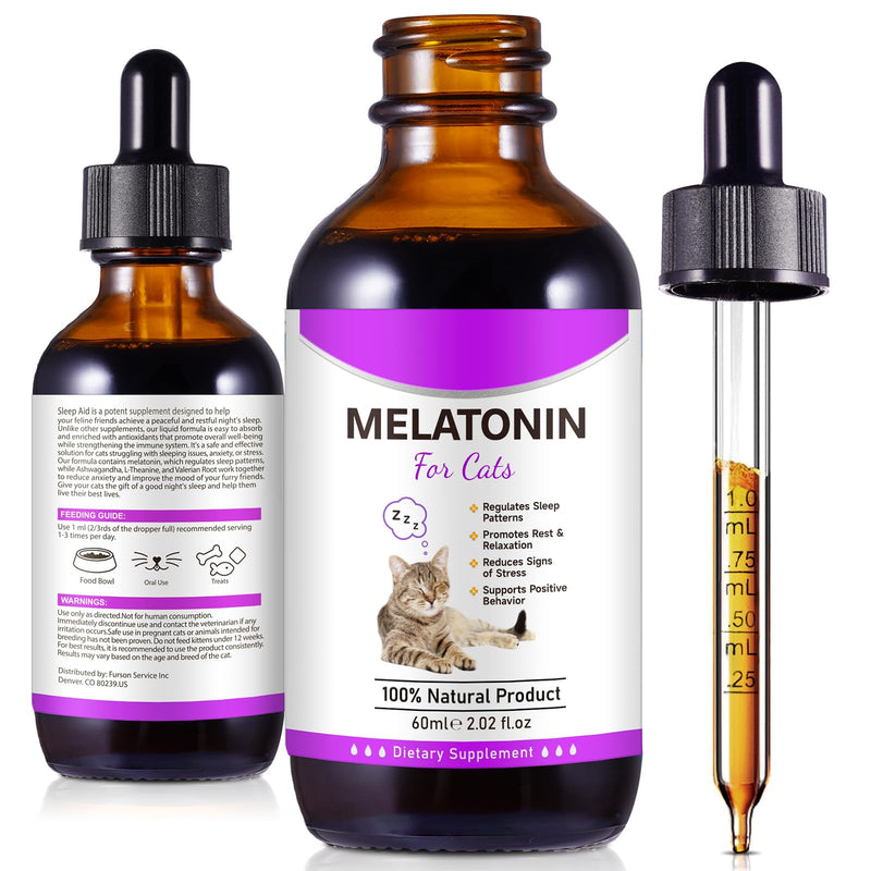 asusxcli Melatonin for Cats - Cat Calming Treats- Cat Sedative for Grooming - Helps to Support Restful Sleep for Your Cat - Cat Sleep Aid - Anxiety Relief for Cats