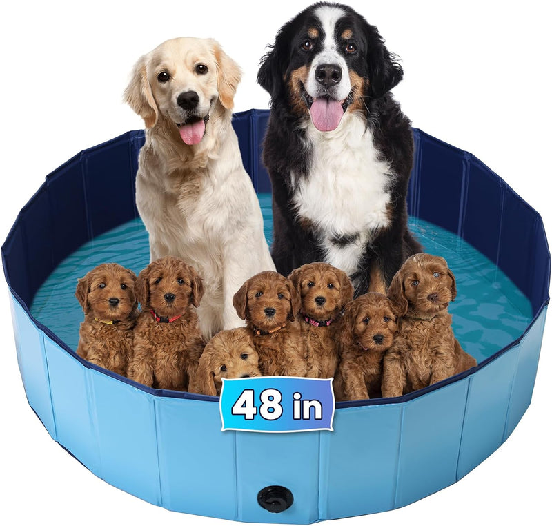 Large Foldable Dog Swimming Pool Pool, 47.2