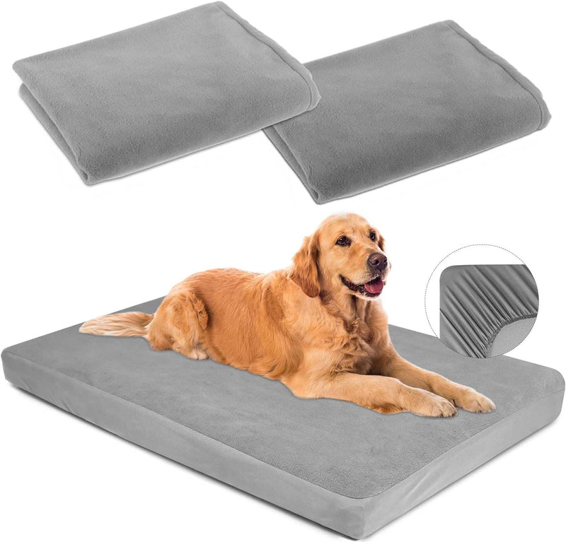 Dog Bed Covers Replacement Waterproof for Dog Bedding Washable Grey 2 Pack 35