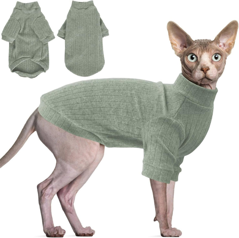 Idepet Sphynx Hairless Cats Sweater Shirt Kitten Soft Puppy Clothes Pullover Cute Cat Pajamas Jumpsuit Cotton Apparel Pe