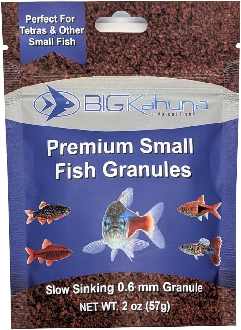 Small Fish Granules- Slow Sinking Granules that Provide Balanced Diet for Guppies, Swords, Platties, Barbs, Mollies, Tet