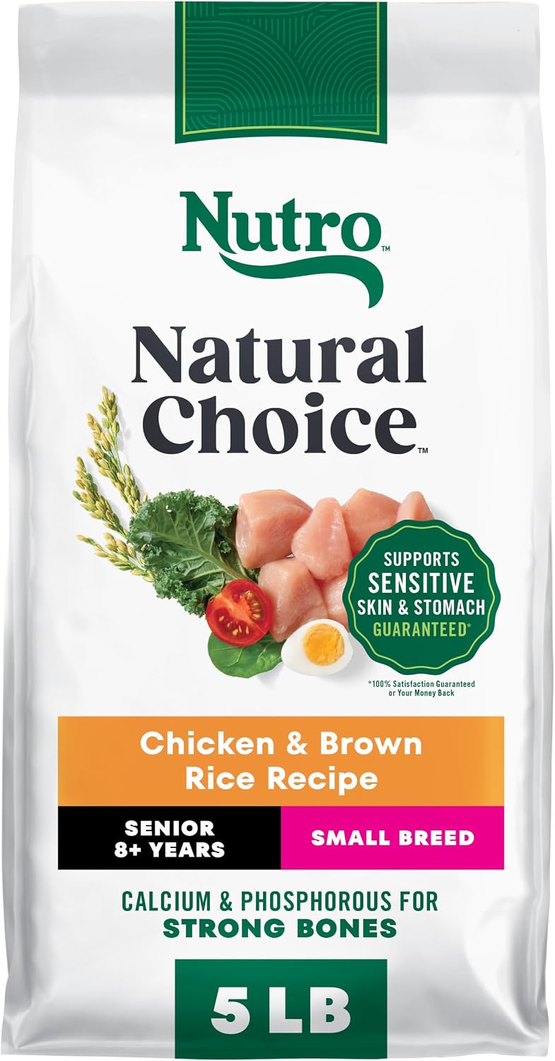 Nutro Natural Choice Senior Small Breed Dry Dog Food, Chicken, 5 lb