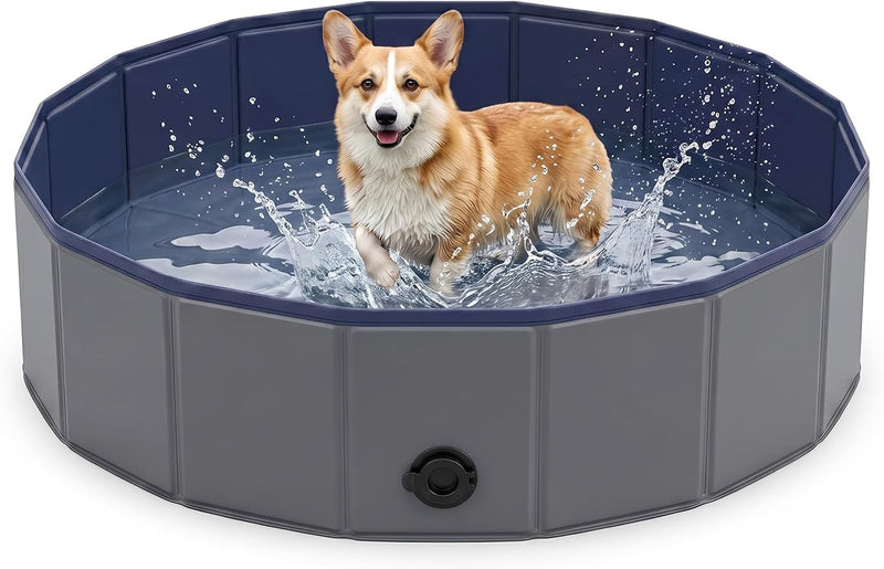 Foldable Dog Bath Pool, Collapsible Pet Swimming Pool Bath Tub for Dog Cat, Anti-Slip Pets Bath Tub Suitable for Indoor