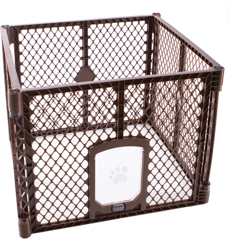 MyPet North States Petyard Passage: 4-Panel Folding Dog Playpen Indoor or Outdoor. 7 sq. ft. Puppy Playpen, Lockable Pet