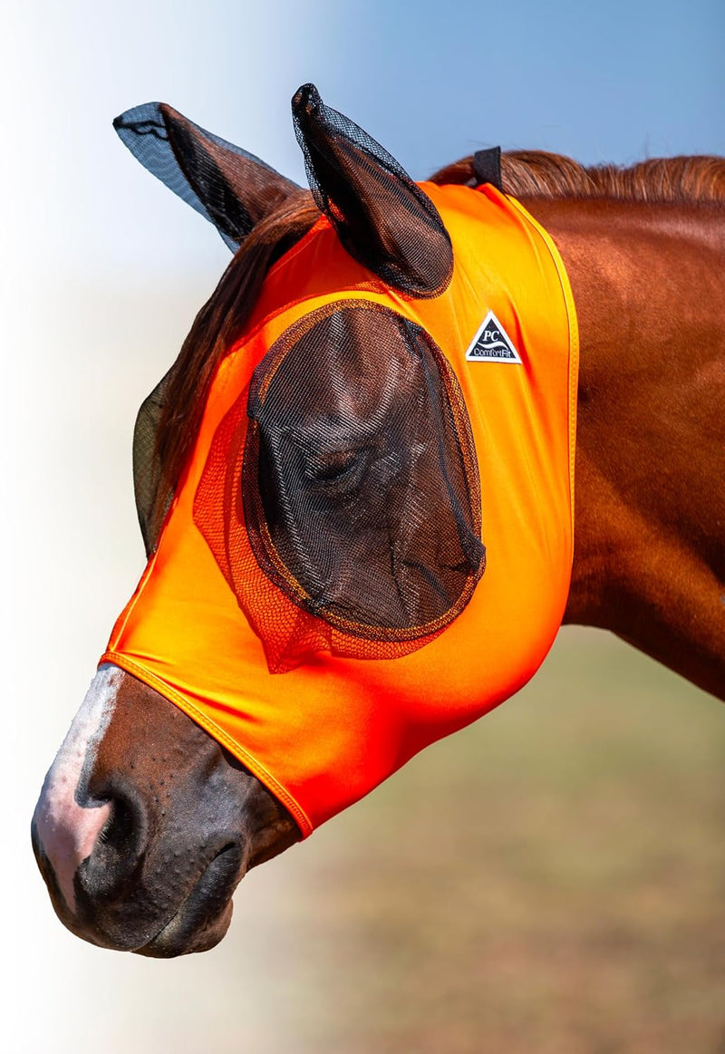 Professional's Choice Comfort-Fit Fly Mask | Smooth, Stretchy Material | Mesh Around The Eyes and Ears Allows for Clear