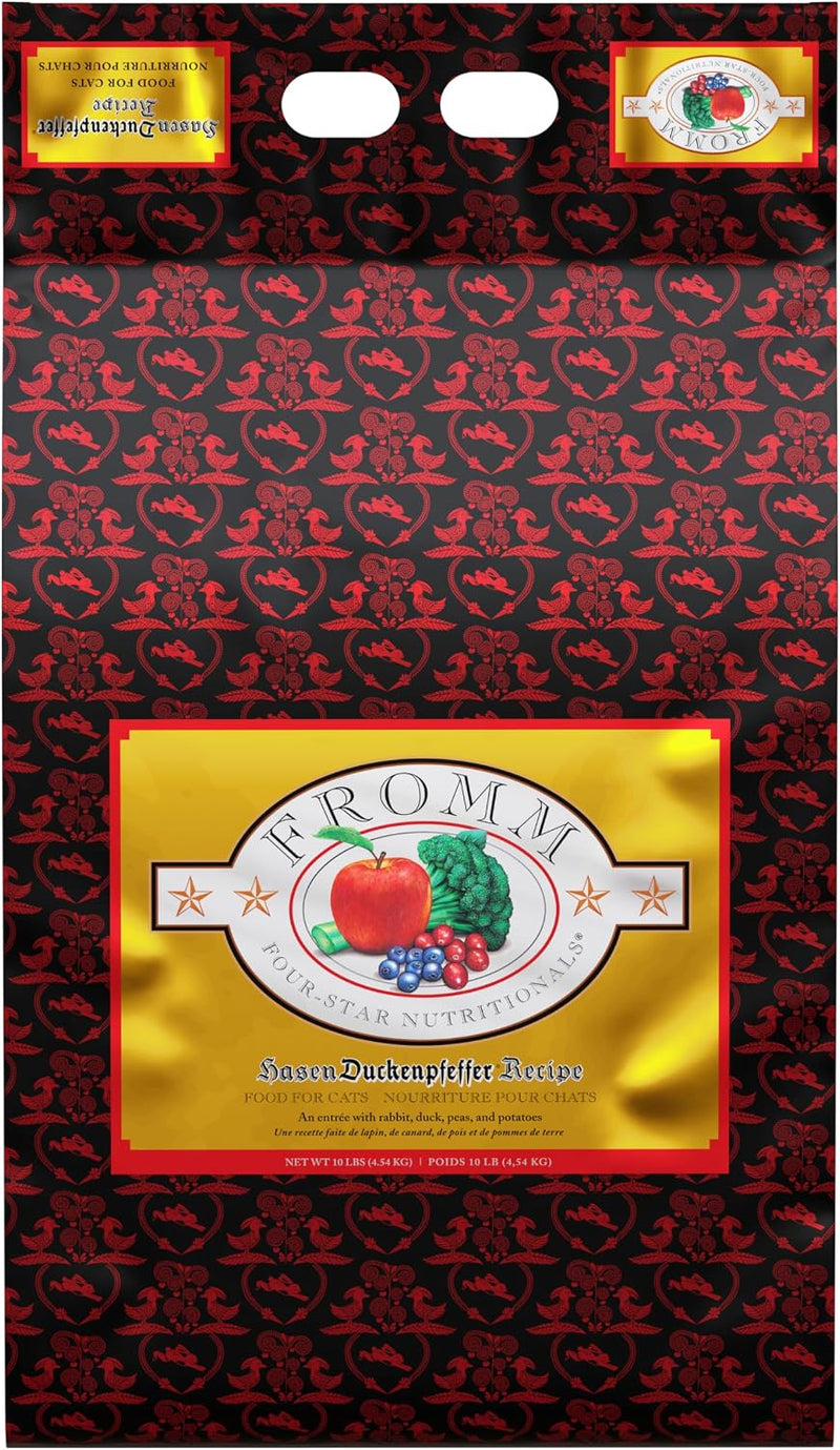 Fromm Four-Star Hasen Duckenpfeffer Dry Cat Food - Rabbit Recipe - 10 lb