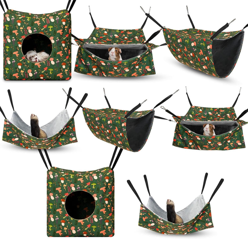 Geelin 8 Pcs Rat Hammock Set, Washable Guinea Pig Accessories for Cage